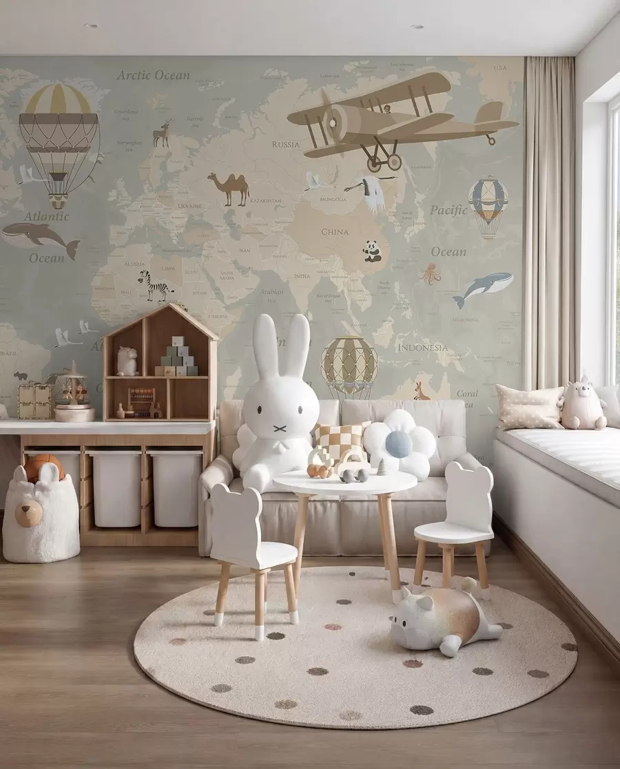 wall murals Balloon World Map II u36066d2