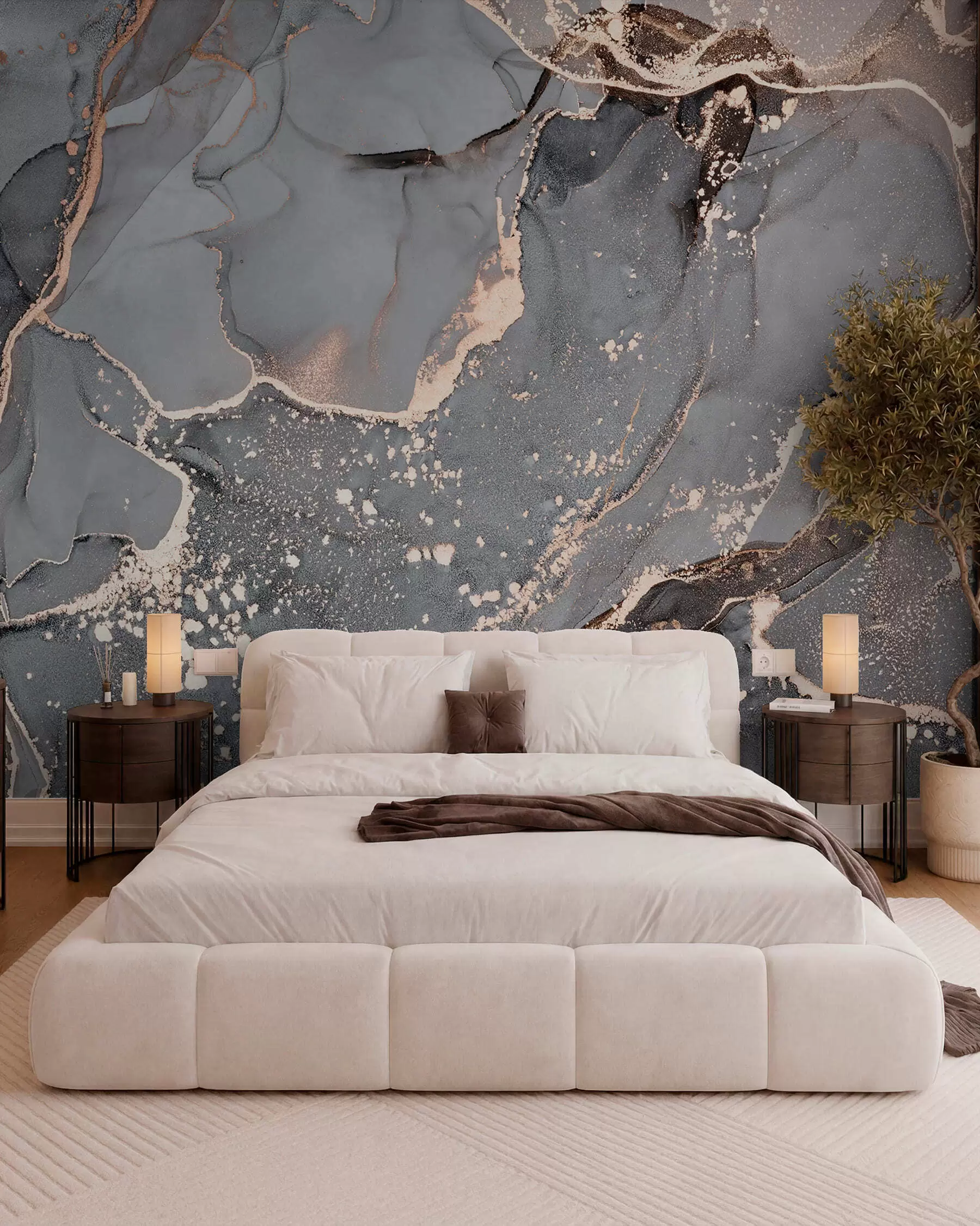 wall murals Grey marble u93578d1