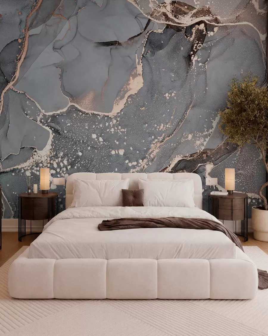 wall murals Grey marble u93578d1