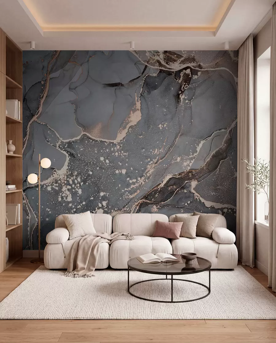 wall murals Grey marble u93578d1