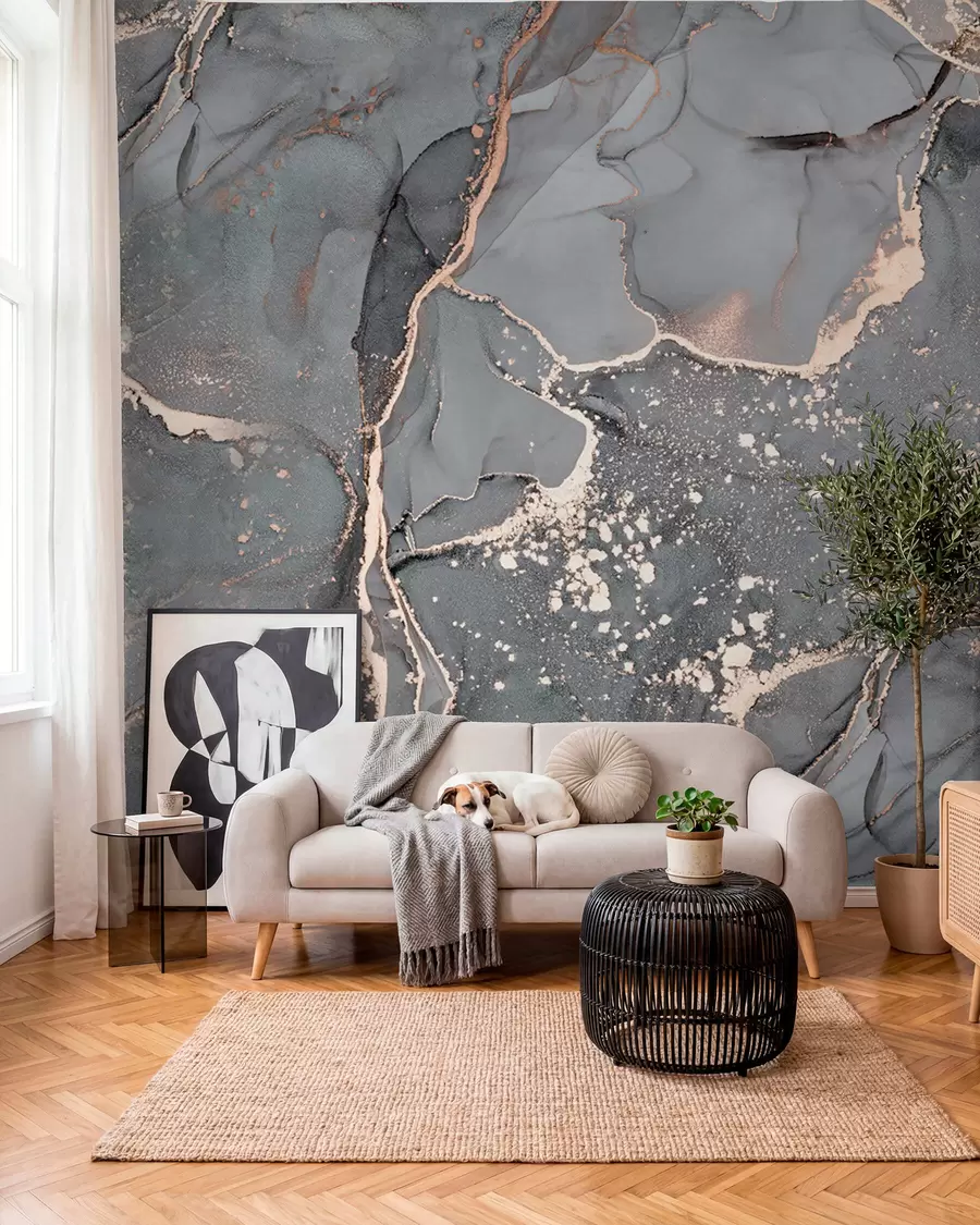 wall murals Grey marble u93578d2