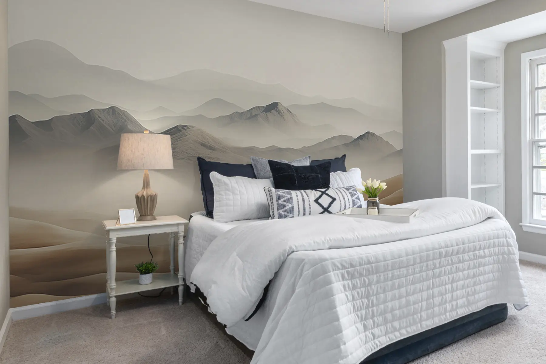 wall murals Mountains landscape, desert, beige colors, realism u99456