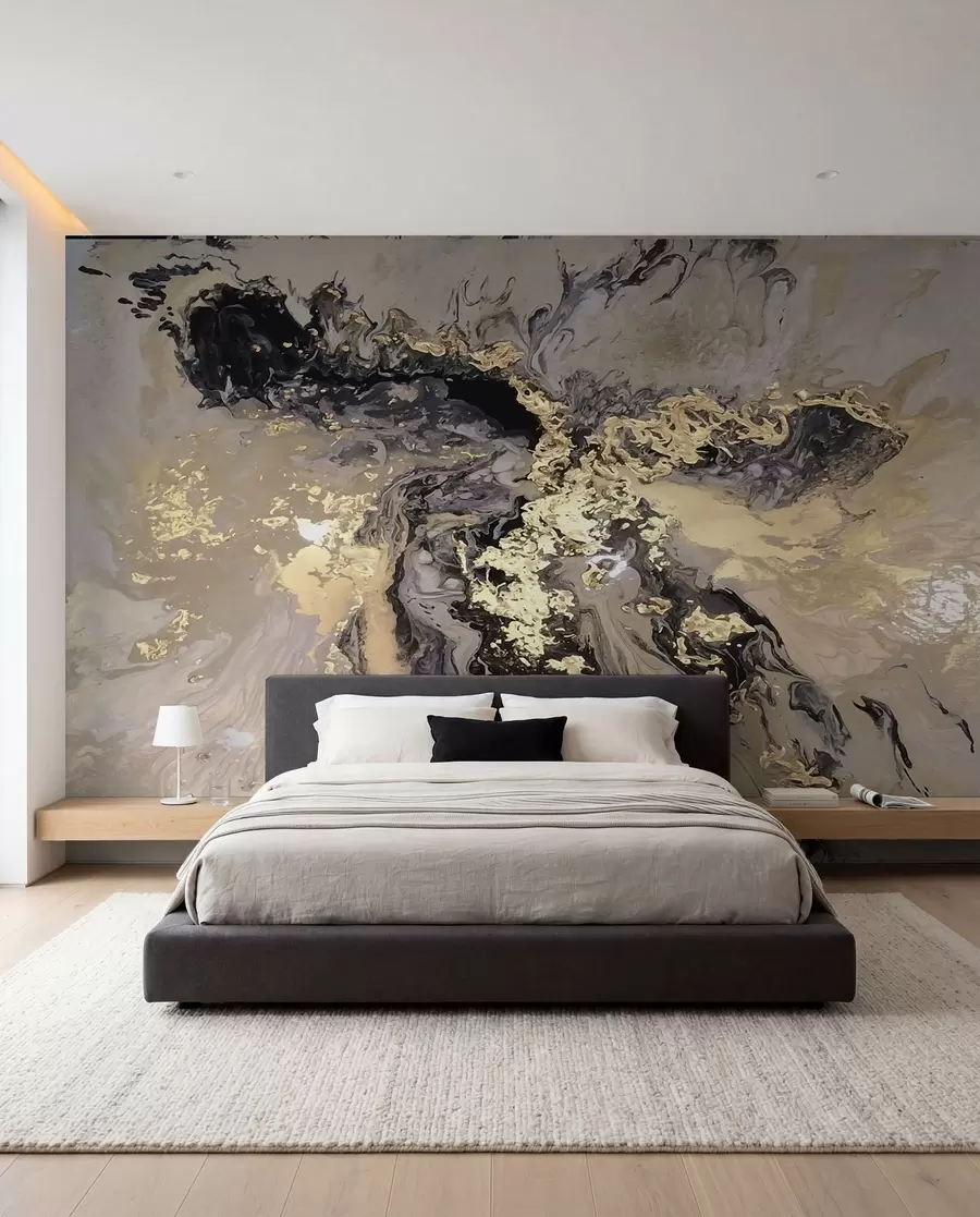 wall murals Black marble u16941d3