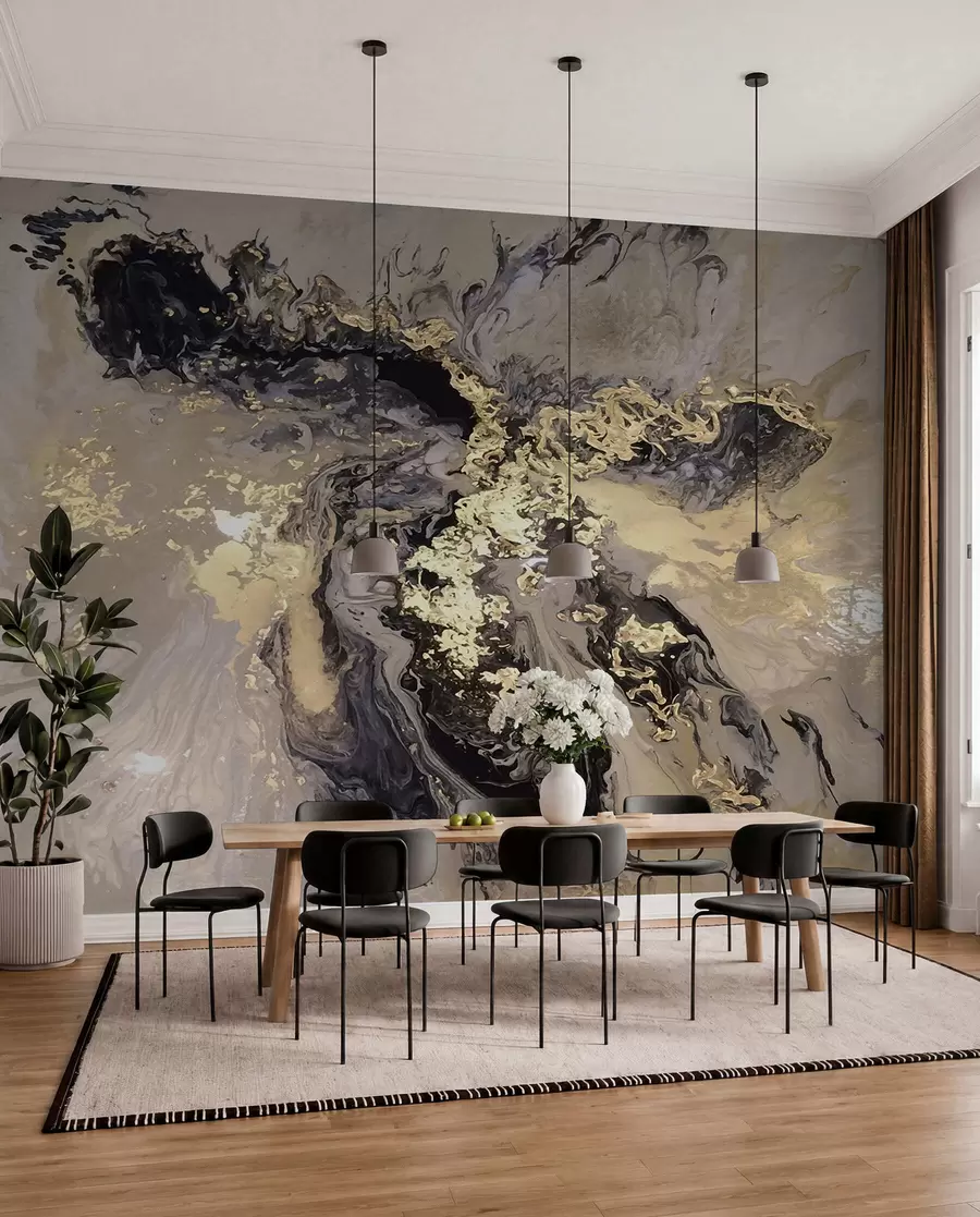 wall murals Black marble u16941d3