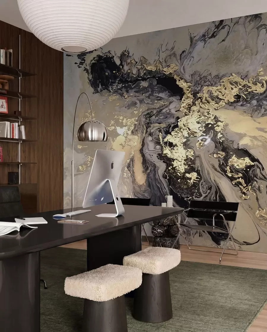 wall murals Black marble u16941d3