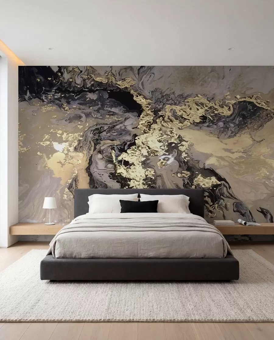 wall murals Black marble u16941d2