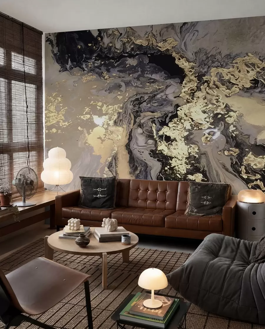 wall murals Black marble u16941d2