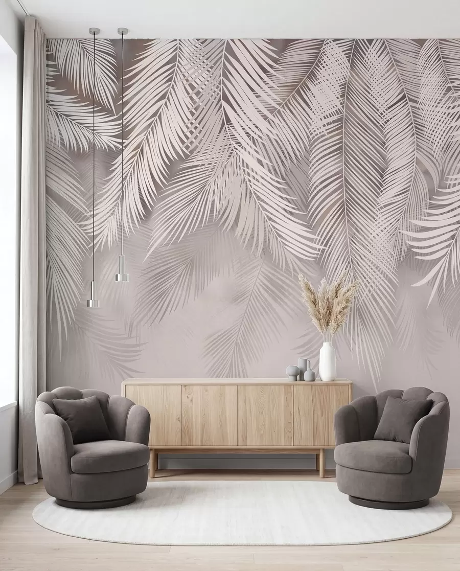 wall murals Delicate drooping leaves u48556v5d1