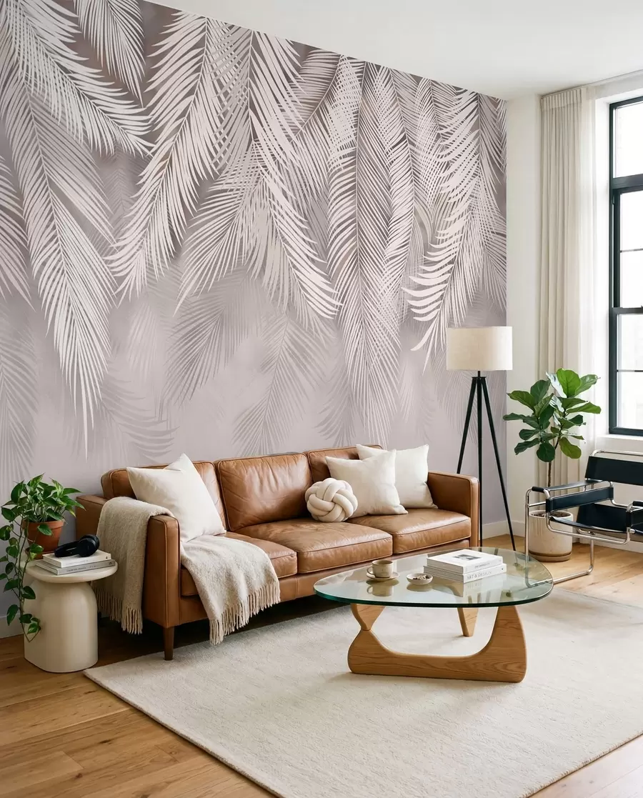 wall murals Delicate drooping leaves u48556v5d2