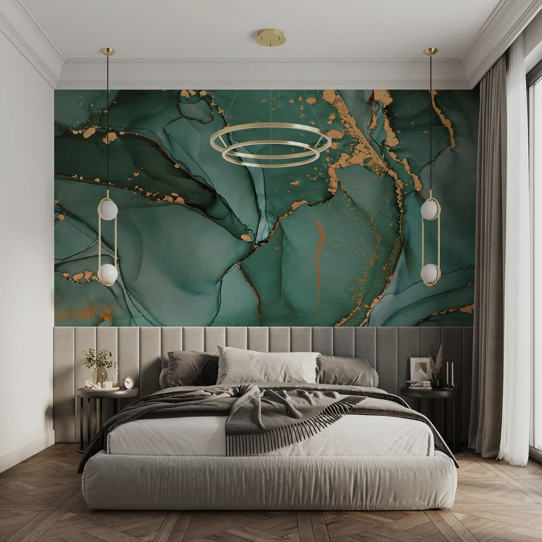 wall murals Luxury Onyx marble with metallic cracks u50235d2
