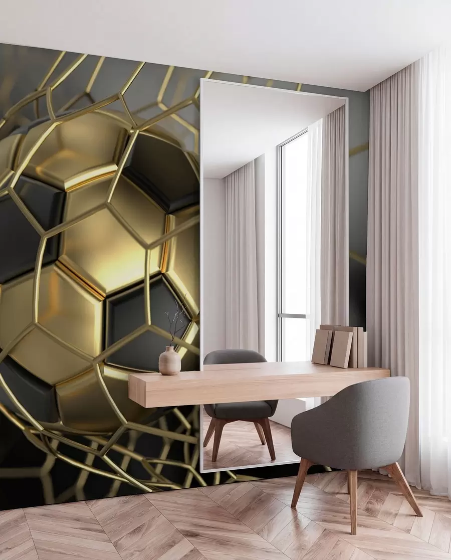wall murals A soccer ball in the goal u73010d3