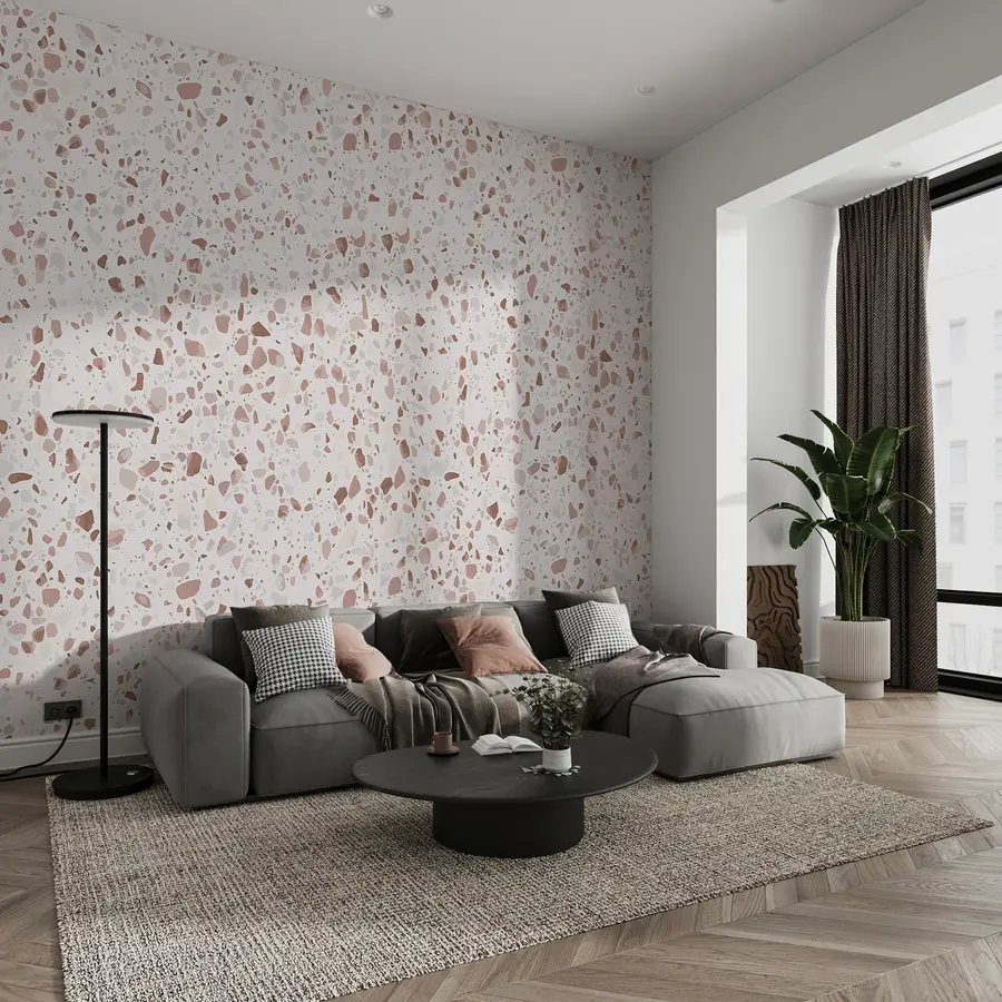 wall murals Pink terrazzo u99668