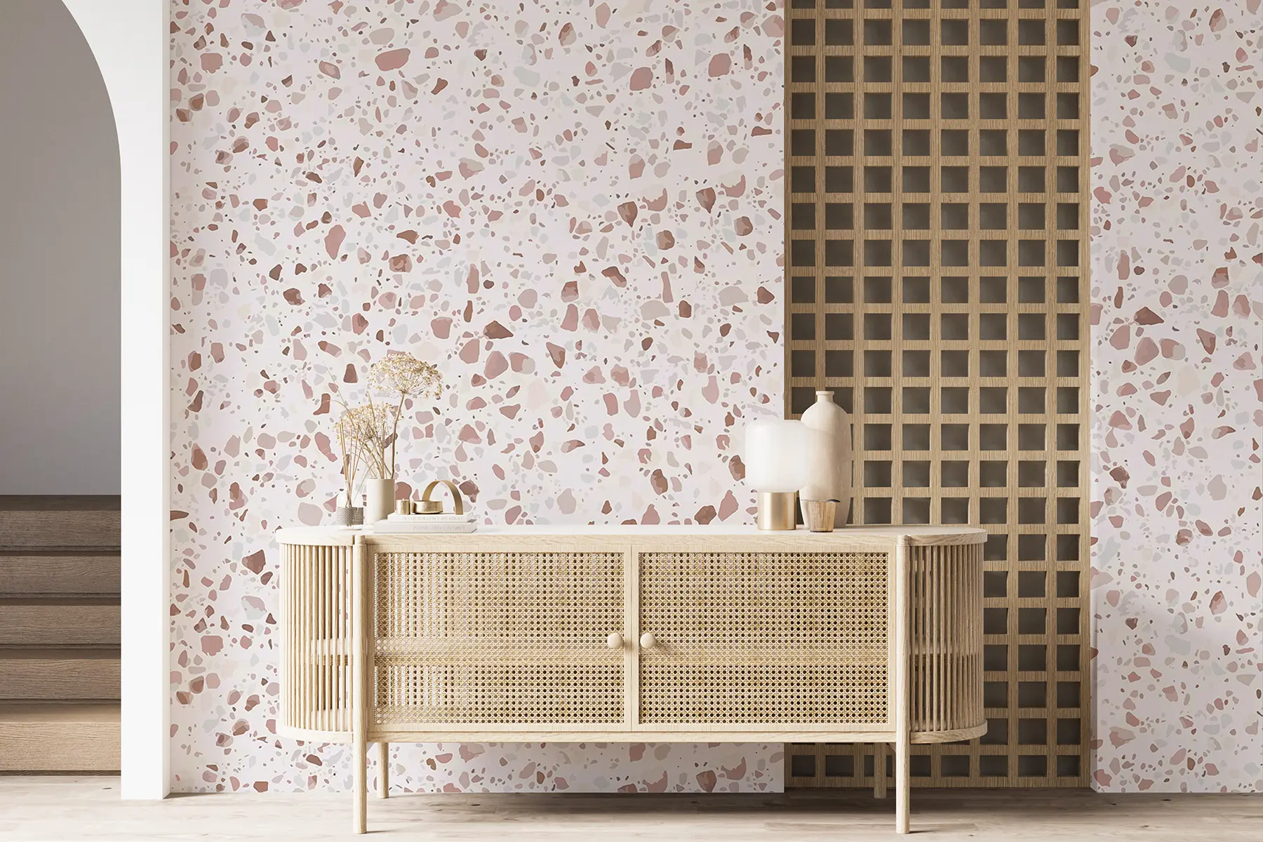 wall murals Pink terrazzo u99668
