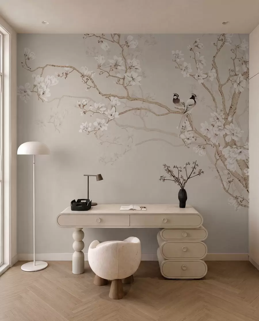 wall murals Magnolia tree in the garden u25842d1