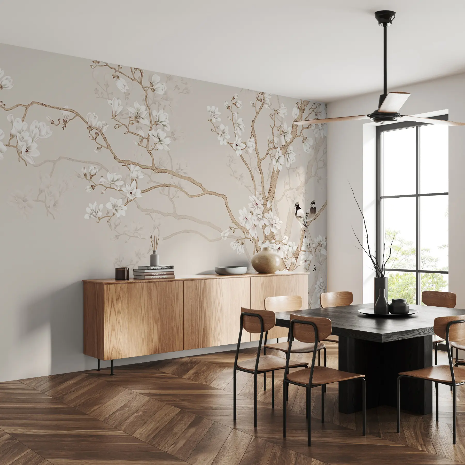 wall murals Magnolia tree in the garden u25842d2