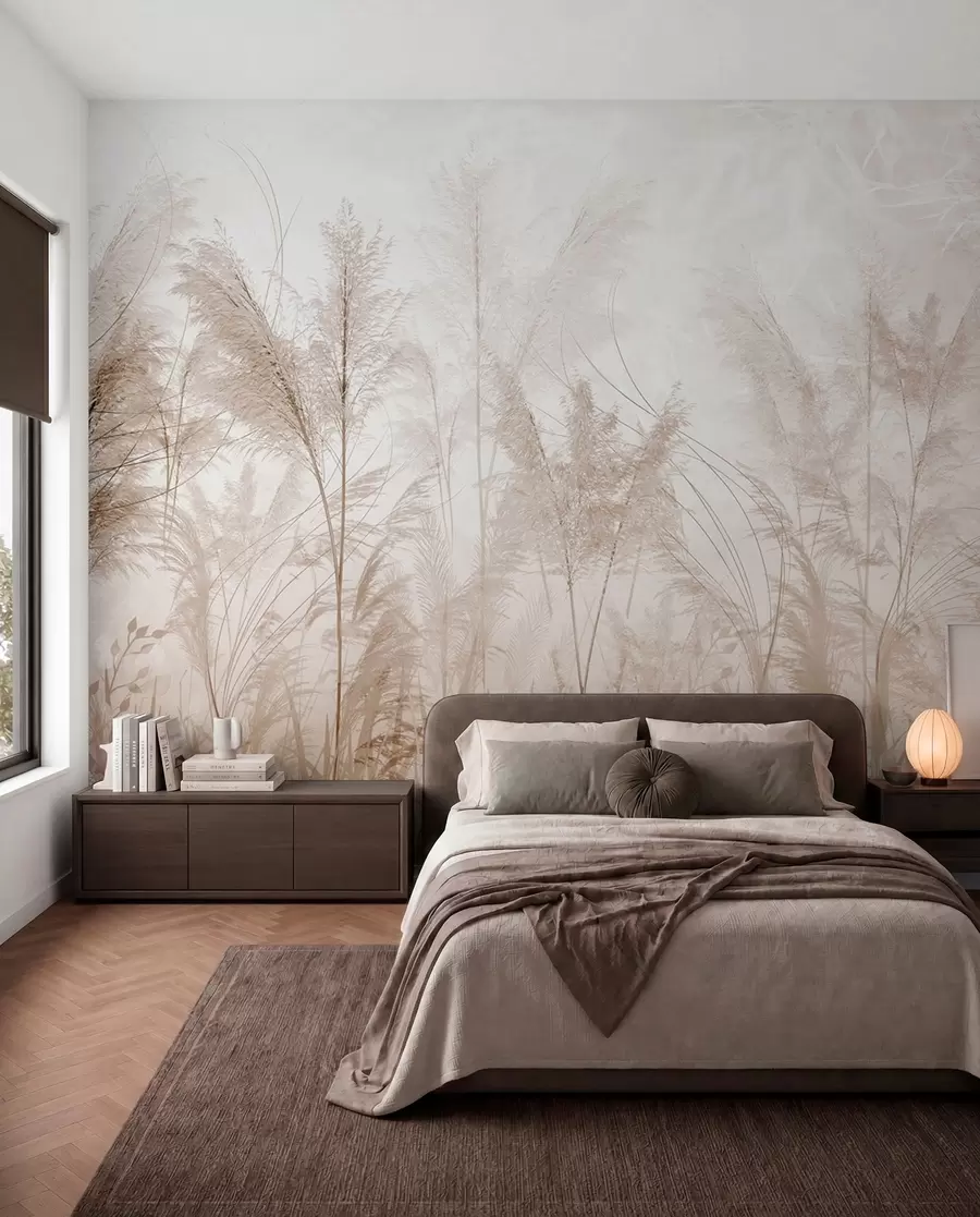 wall murals Tall plants in pastel colours u93903d2
