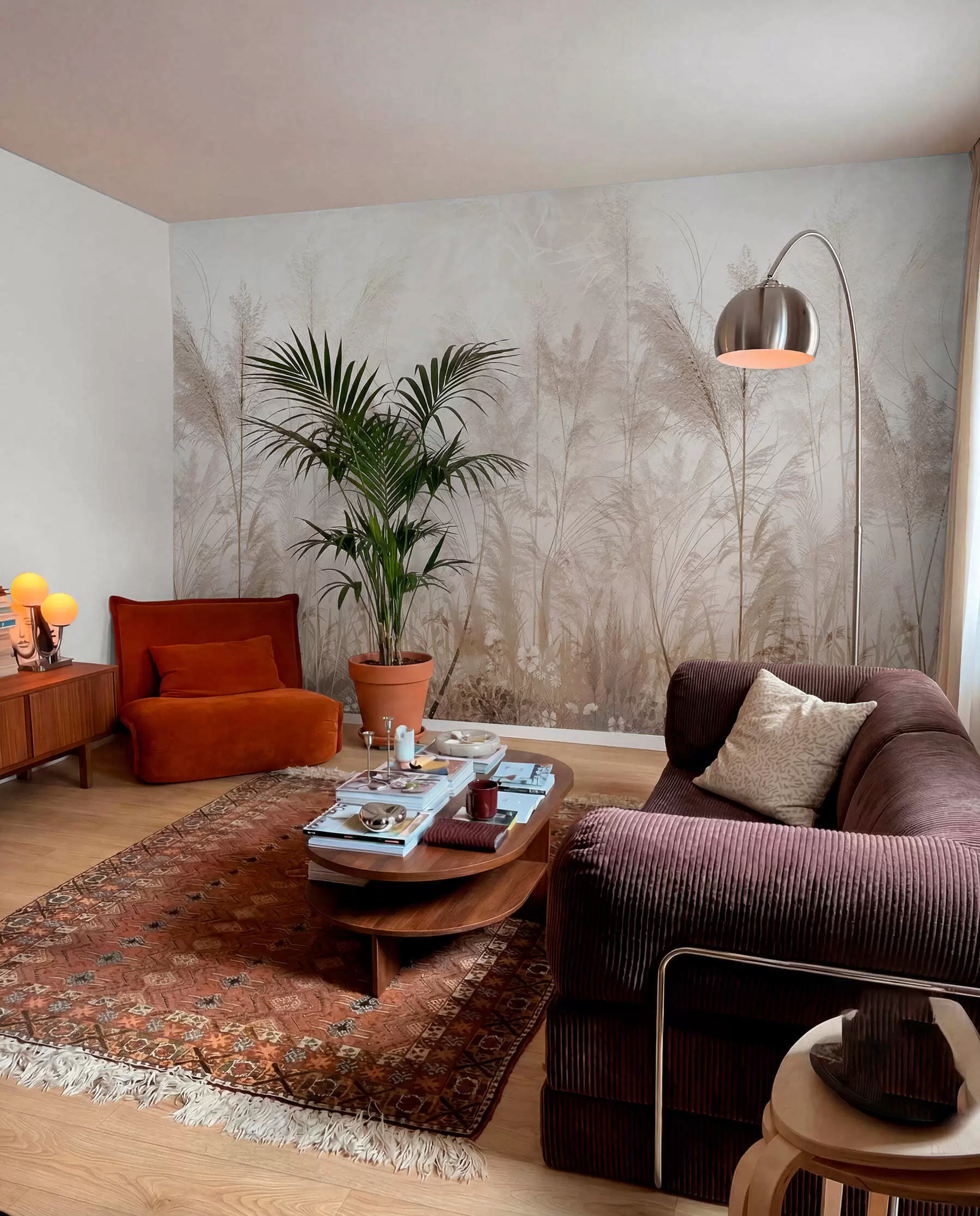 wall murals Tall plants in pastel colours u93903d2