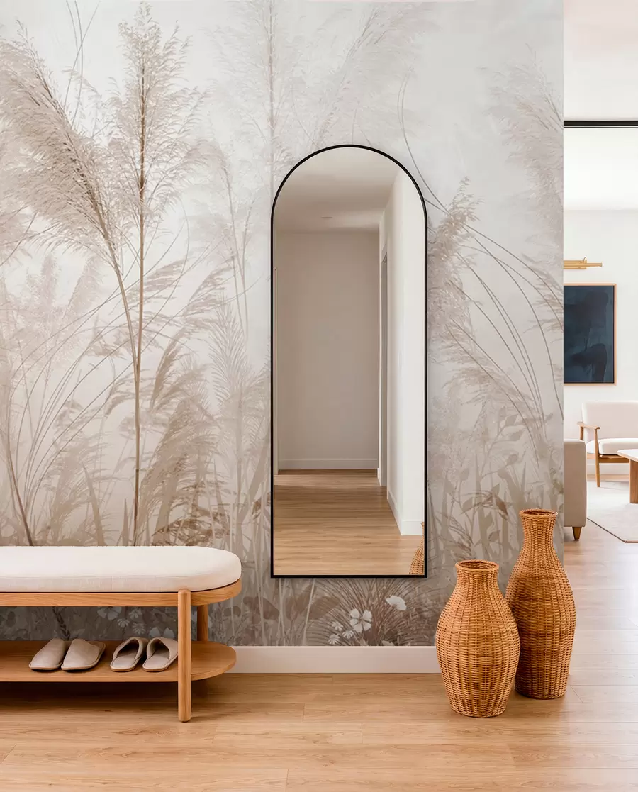 wall murals Tall plants in pastel colours u93903d2