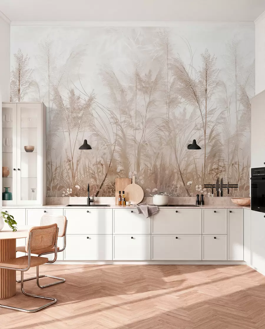 wall murals Tall plants in pastel colours u93903d2