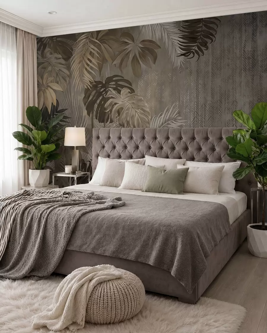 wall murals Tropical leaves in grunge style u97012d2