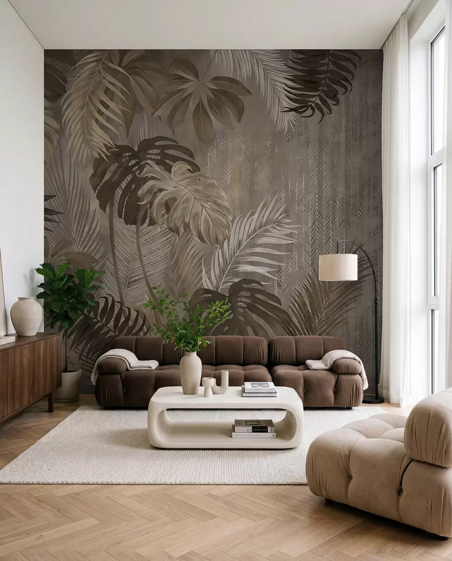 wall murals Tropical leaves in grunge style u97012d2